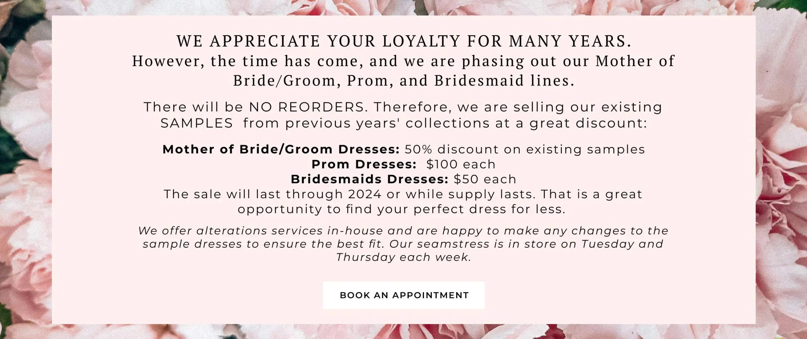 MOB/Bridesmaids/Prom promotion banner